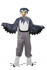 Costume d'Oiseau Gris et Blanc