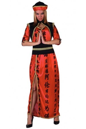 Déguisement de Chinoise robe longue