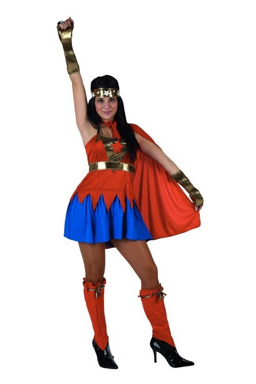 Déguisement pour femme super-héroïne Wonder-Woman carnaval