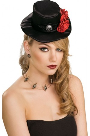 Mini chapeau gothique avec roses 