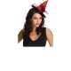 Mini chapeau sorcière rouge en velours