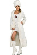 Costume femme russe blanc - Taille Unique