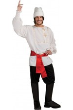 Costume homme russe blanc - Taille Unique