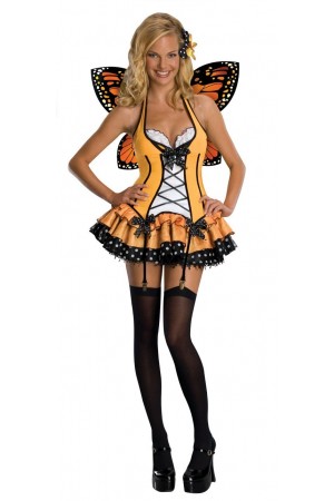 Costume sexy Papillon orange