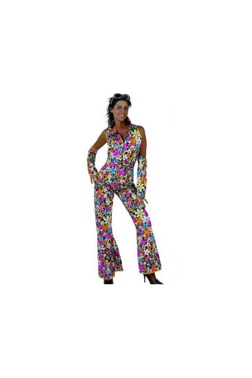 Déguisement disco multicolore femme