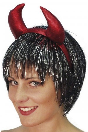 Serre-tête Cornes De Diable Avec Tatouages - Accessoire Halloween / Cosplay - Pour Adulte Et Enfant