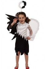 Costume ange blanc et noir