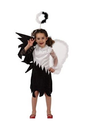 Costume ange blanc et noir