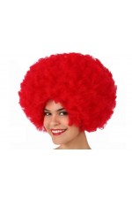 Perruque Afro Rouge