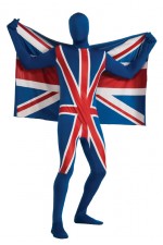 Costume Seconde Peau Drapeau Anglais