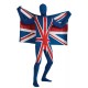 Costume Seconde Peau Drapeau Anglais