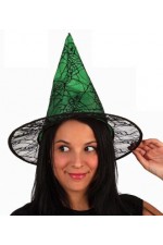 Chapeau sorcière Vert et Noir