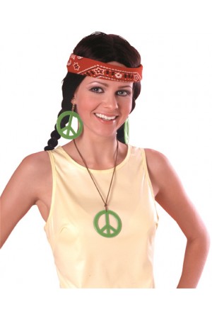 Boucles d'oreilles et pendentif hippie