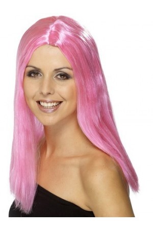 Perruque Longue Cheveux Raides Disco