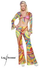 Costume hippie pour femme déguisement baba cool - Totalcadeau