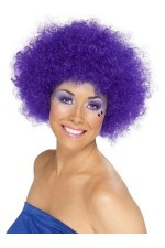 Perruque afro disco bleue volume adulte – Déguisements cadeaux pas chers, Boutique Arlequin